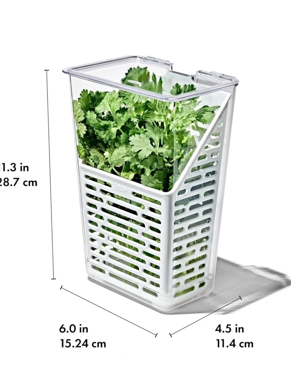 OXO White and Clear Herb Keeper for Refrigerator